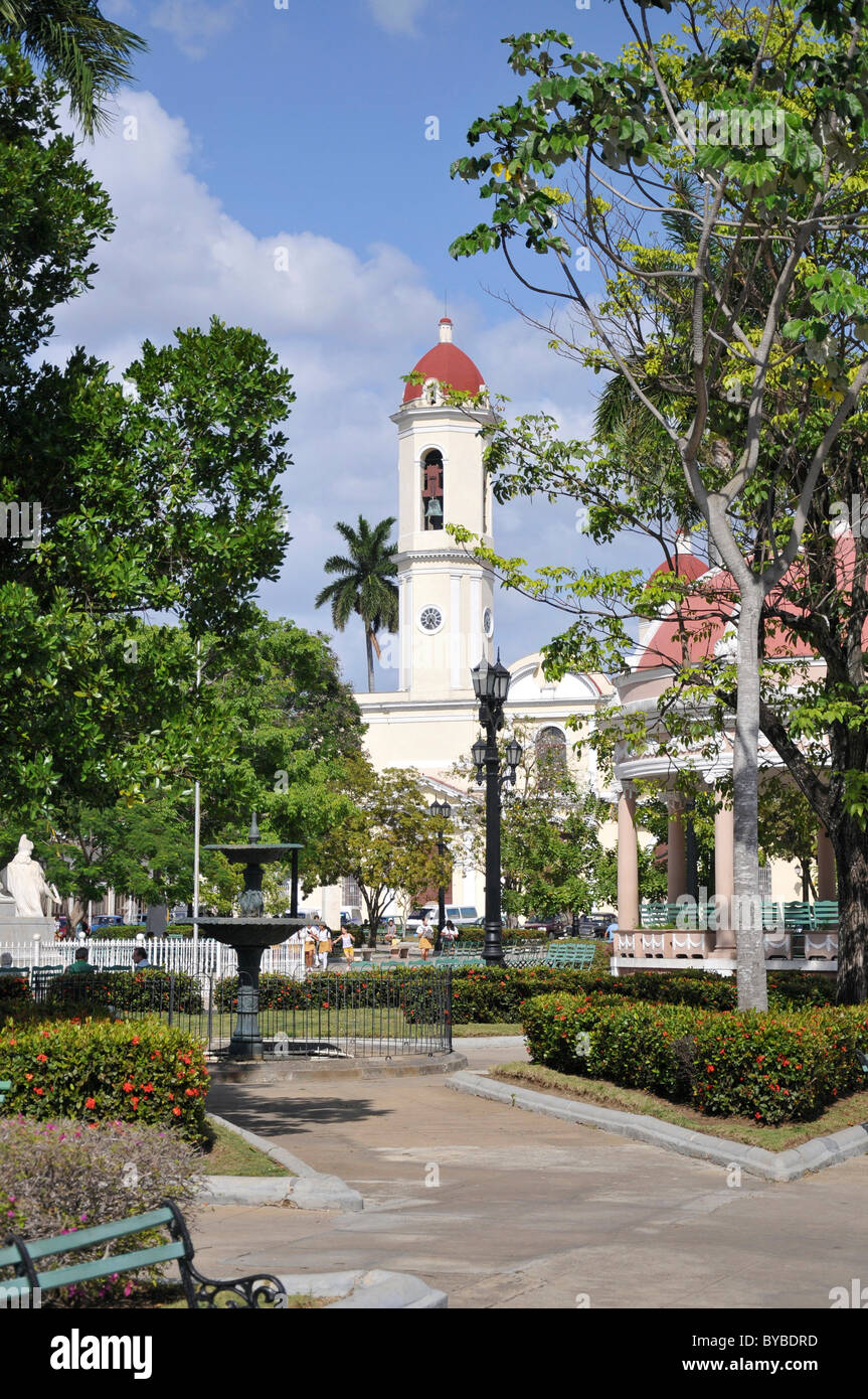 Catedral de la Purisima Concepcion in the Parque Jose Marti, historic district, Cienfuegos, Cuba, Caribbean, Central America Stock Photo