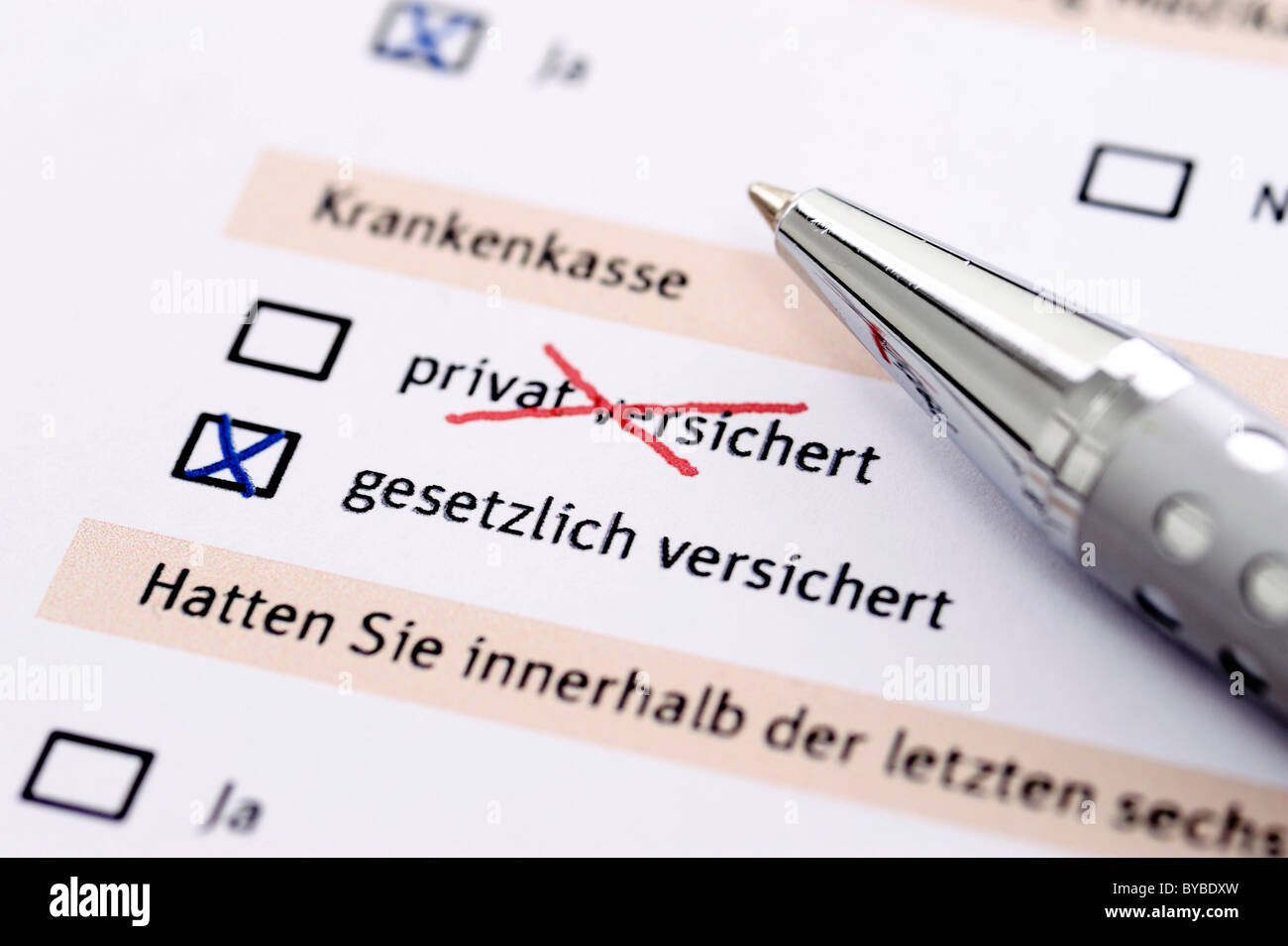 Health insurance questionnaire, abolition of private health insurance