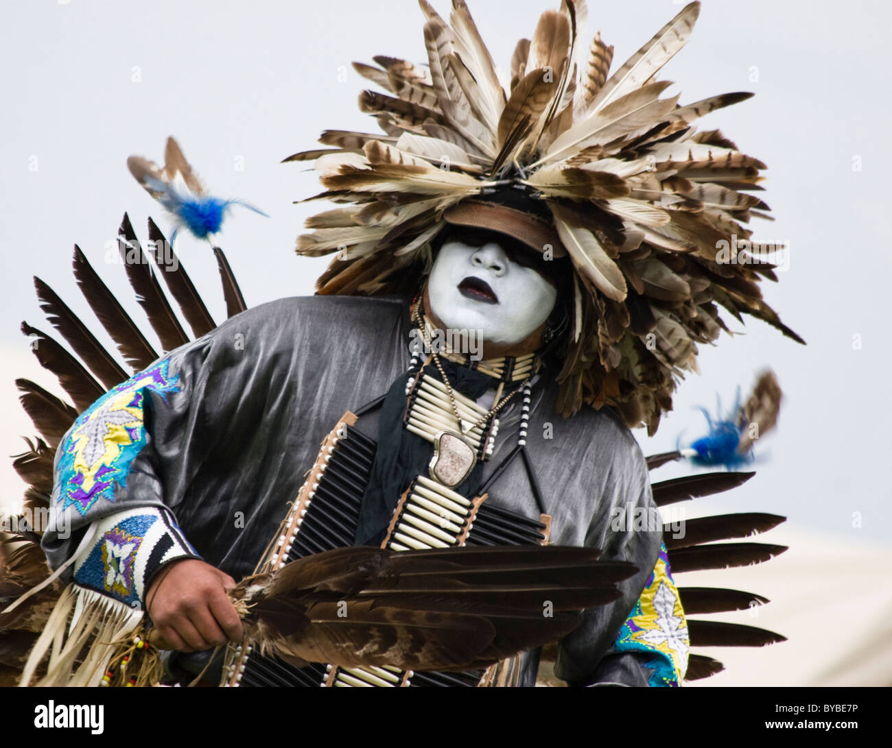 Eagle Tail, a Native American from the Micmac tribe of Canada, dances