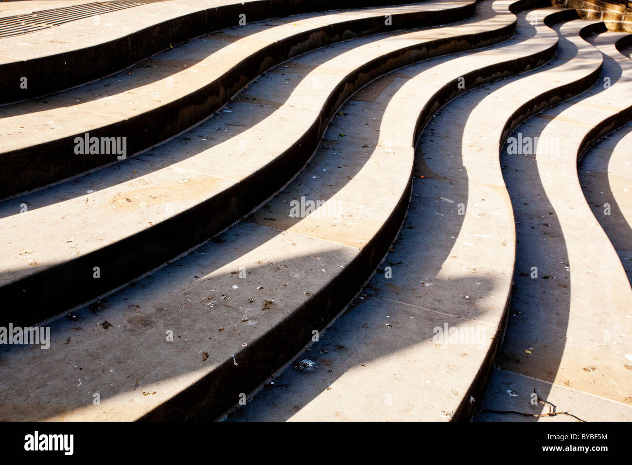 Curved concrete steps Stock Photo Alamy
