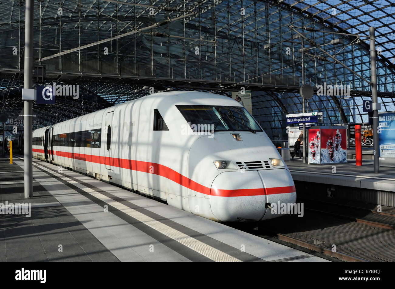 ICE, Intercity-Express train, Berlin central railway station, Berlin, Germany, Europe Stock Photo