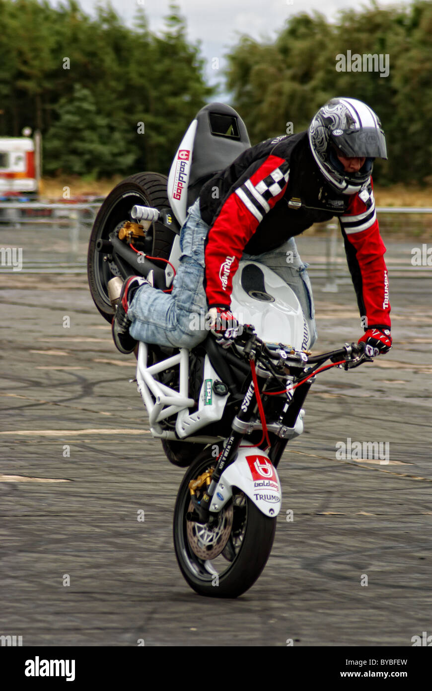Stunt Motor bike Stock Photo - Alamy