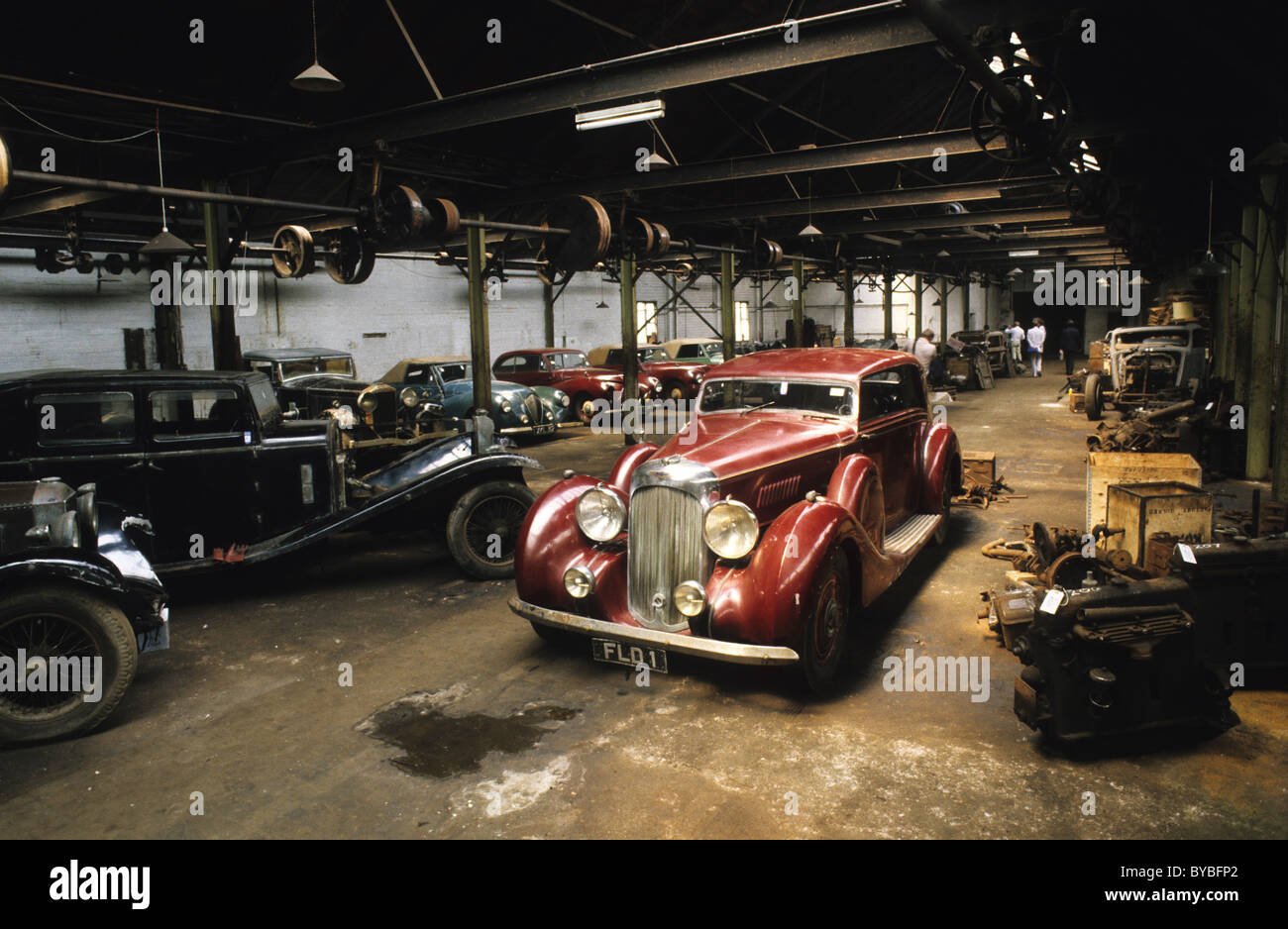 Red Lagonda car Henry Ellard car collection auction willenhall 1984 Stock Photo