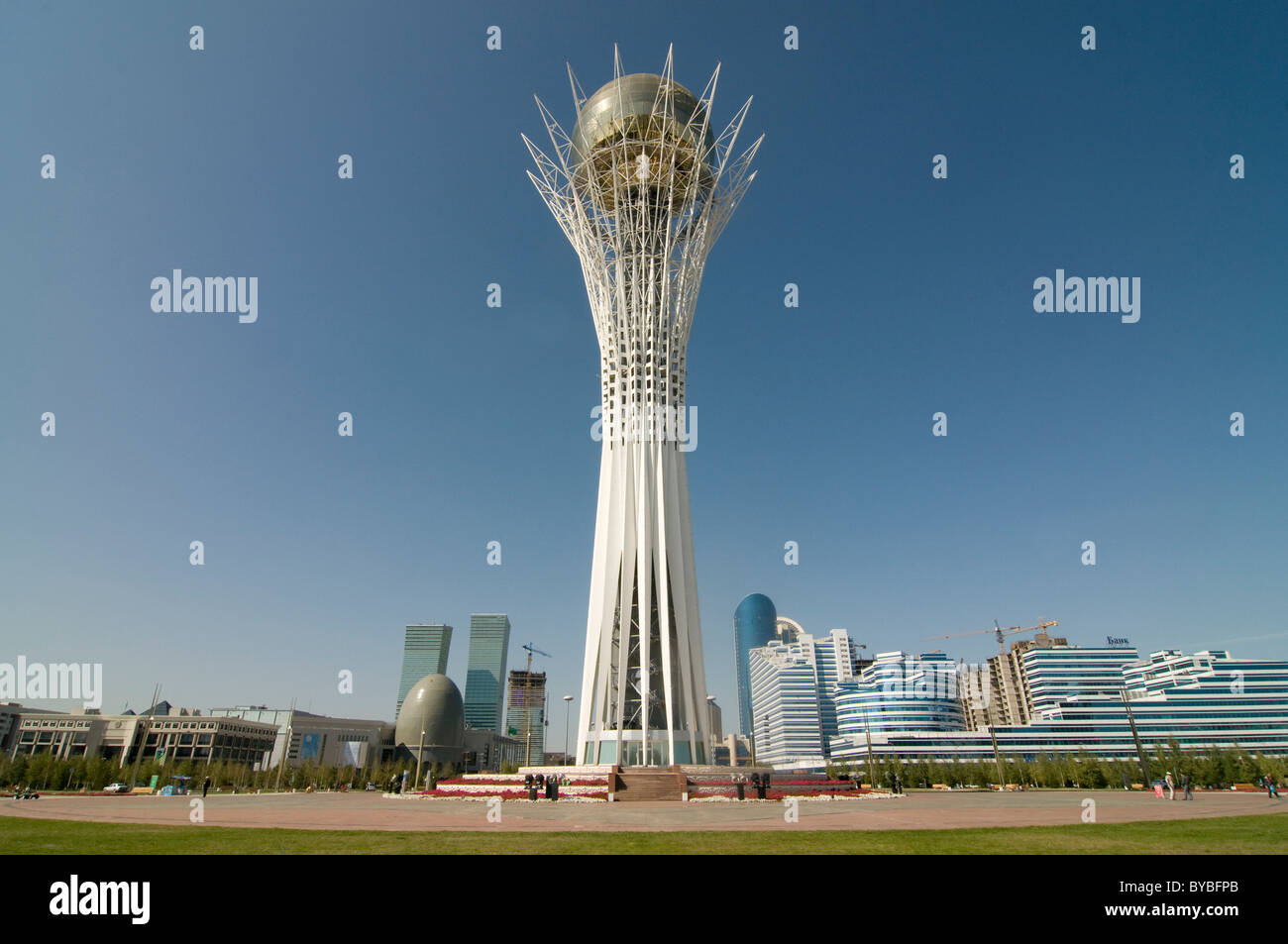 Bayterek Tower, landmark of Astana, Kazakhstan, Central Asia Stock Photo
