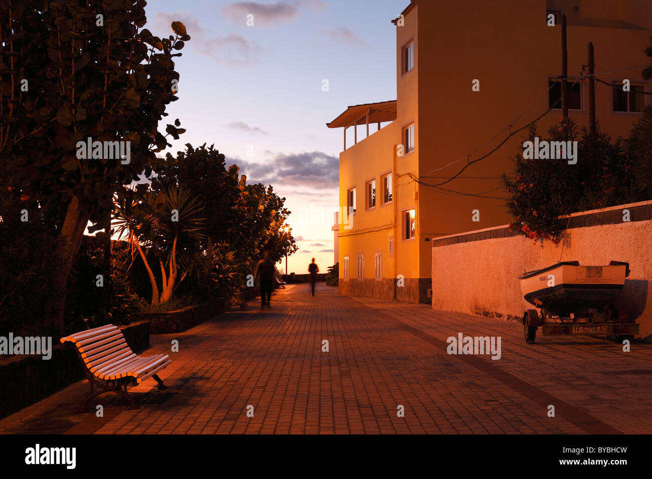 Promenade in La Playa, Valle Gran Rey, La Gomera, Canary Islands, Spain, Europe Stock Photo