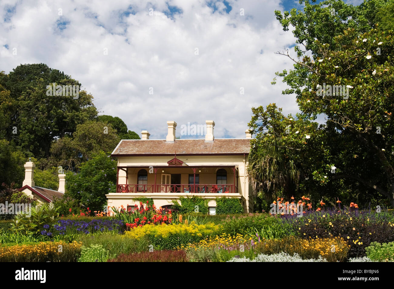 Gardens House, the official residence at the Royal Botanic Gardens, Melbourne Stock Photo