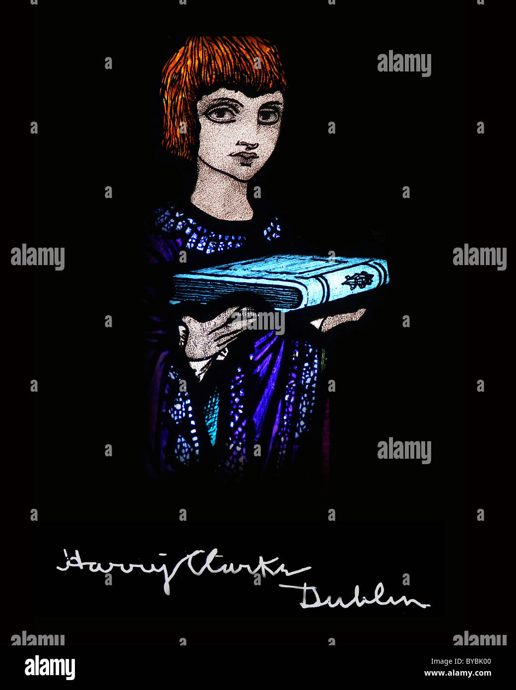 This is a Harry Clarke Stained Glass Art Print. Harry Clarke (1889 to