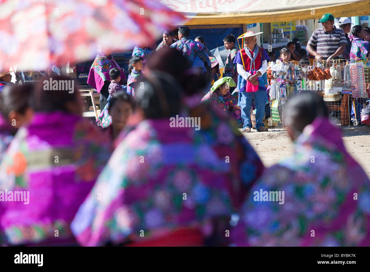 San Sebastian festival, Zinacantán, Chiapas, Mexico, 10 km outside of San Cristobal de las Casas Stock Photo