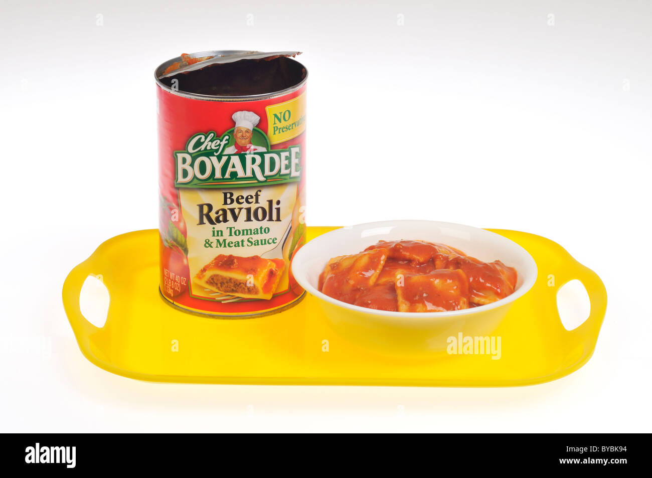 Download Bowl Of Chef Boyardee Beef Ravioli In A White Bowl With Empty Can On Stock Photo Alamy PSD Mockup Templates