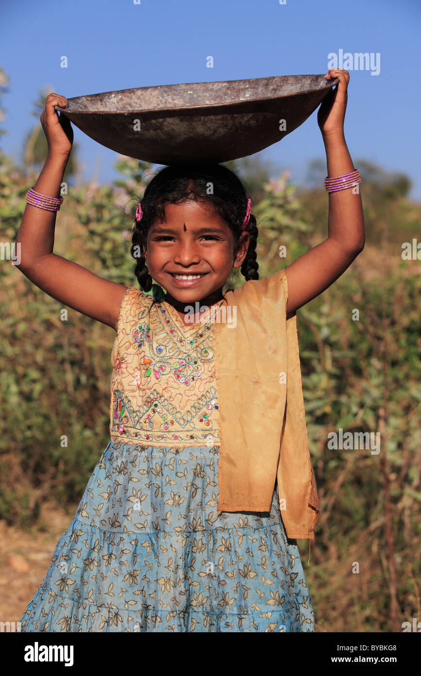 cute girl Andhra Pradesh South India Stock Photo - Alamy