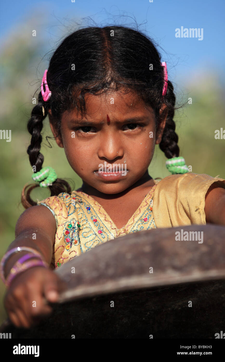 cute girl Andhra Pradesh South India Stock Photo - Alamy