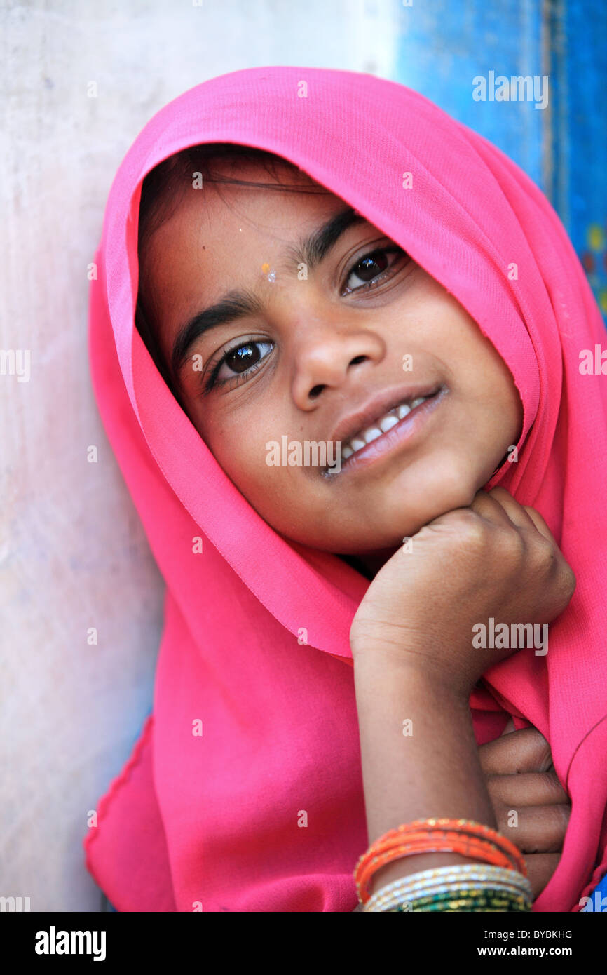 cute school girl Andhra Pradesh South India Stock Photo - Alamy