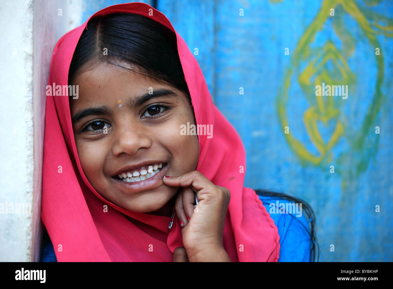 cute school girl Andhra Pradesh South India Stock Photo - Alamy