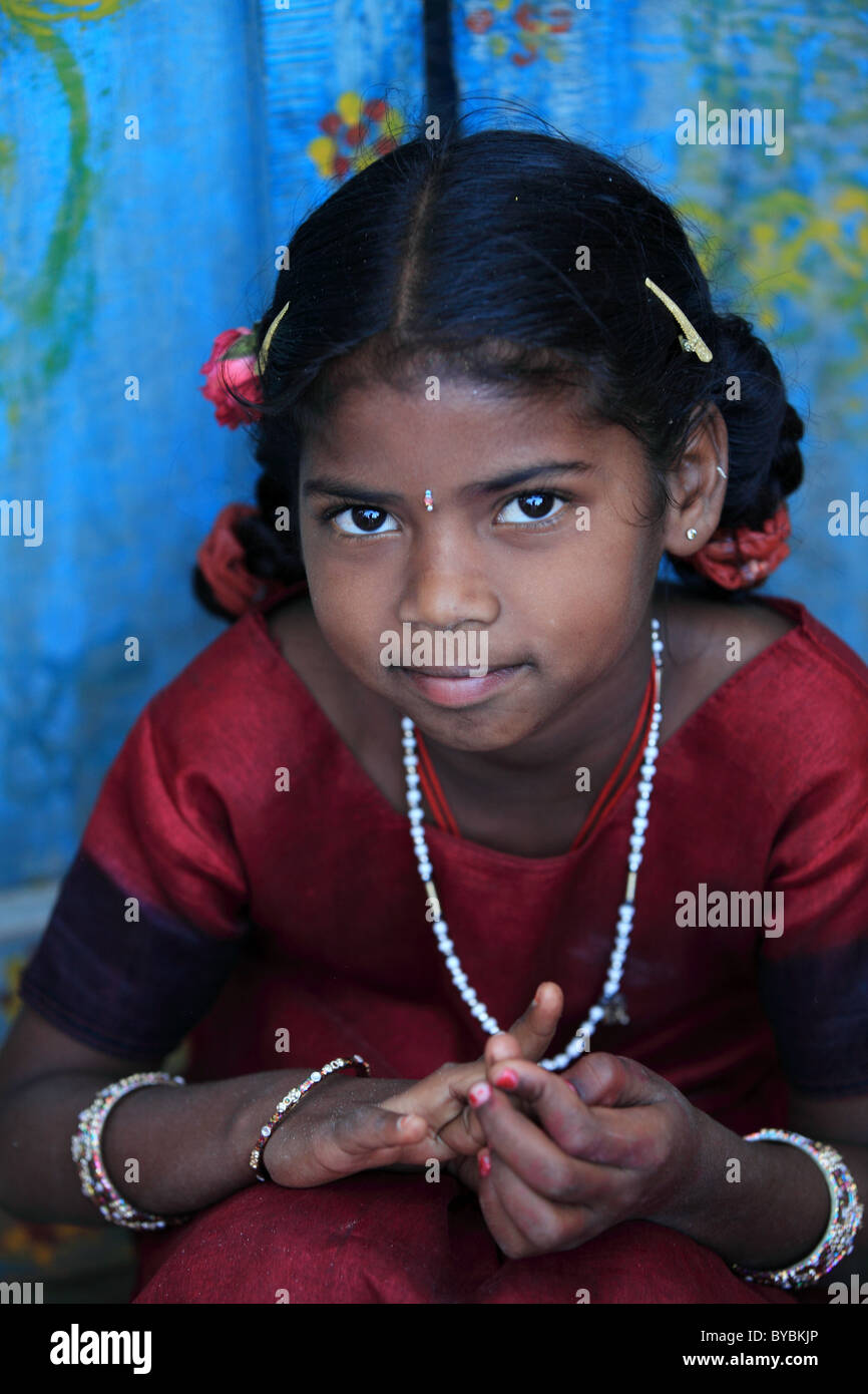 cute school girl Andhra Pradesh South India Stock Photo - Alamy