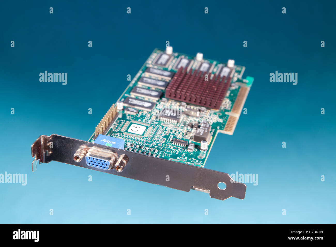 A computer VGA video card PCI-e interface Stock Photo