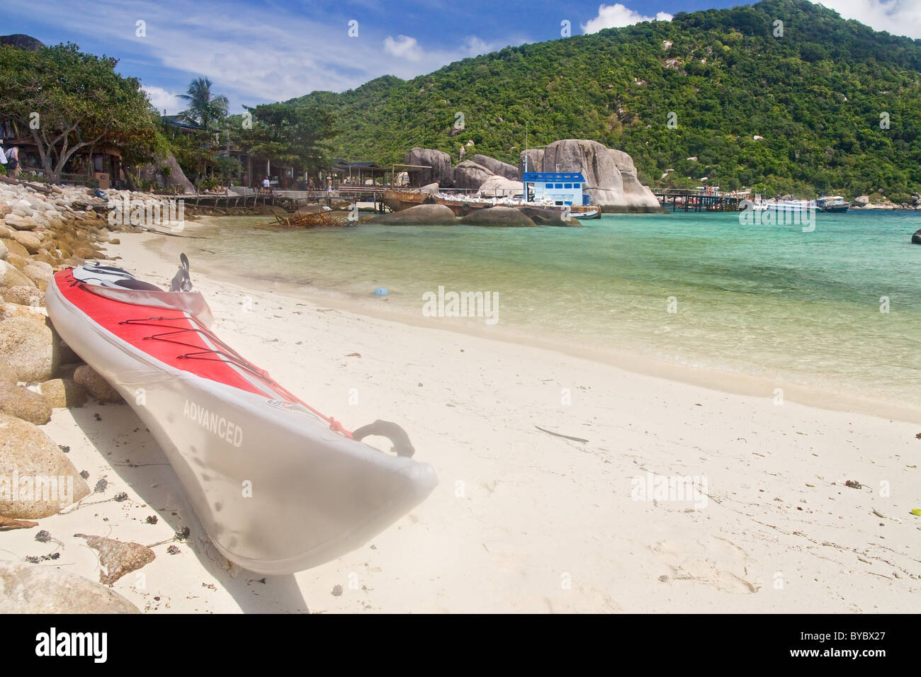 canoe on beach Stock Photo Alamy