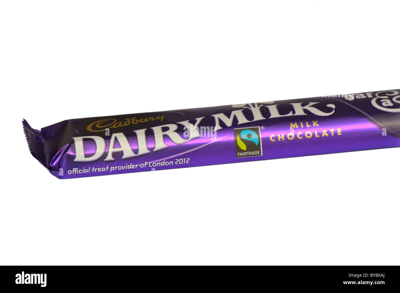 Bar Of Cadbury Dairy Milk Chocolate In A Wrapper Stock Photo