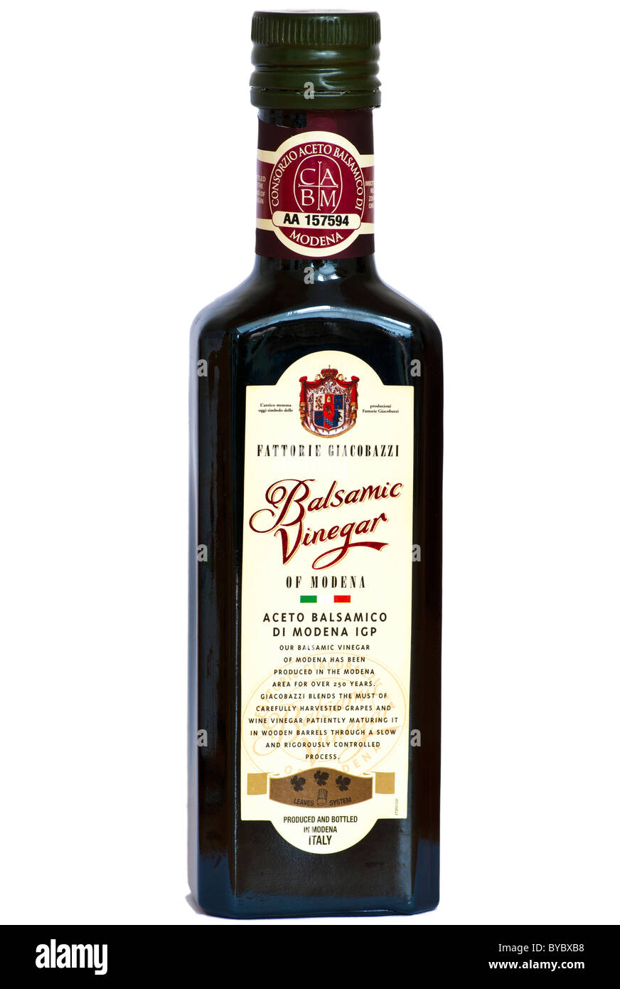 Bottle Of Balsamic Vinegar Stock Photo