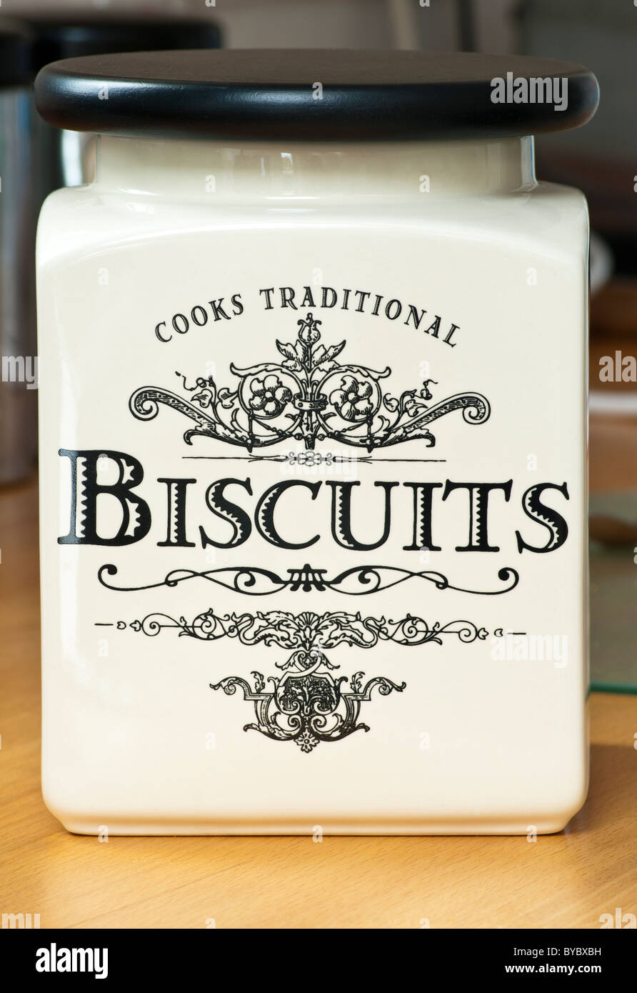Biscuit Barrel Stock Photo