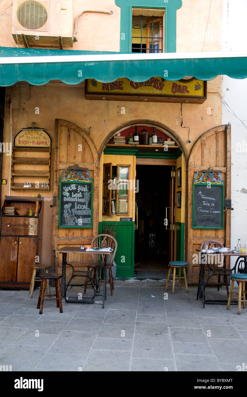 Small cafe in Victoria (Rabat) Gozo Malta Stock Photo