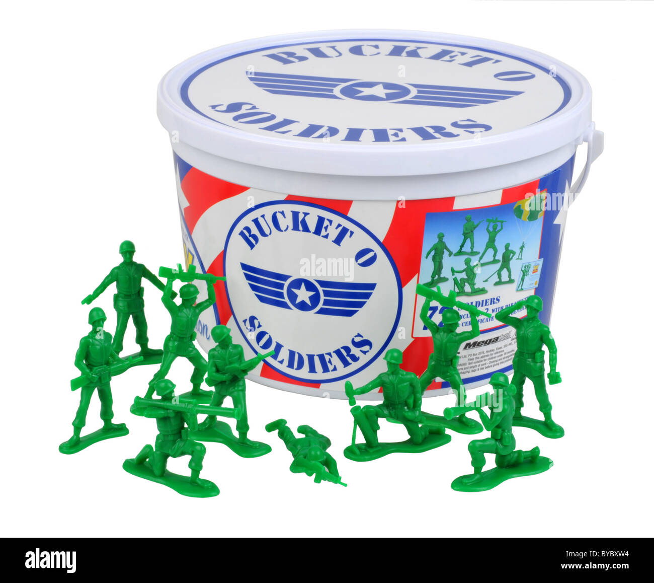 Toy soldiers, Bucket O Soldiers Stock Photo