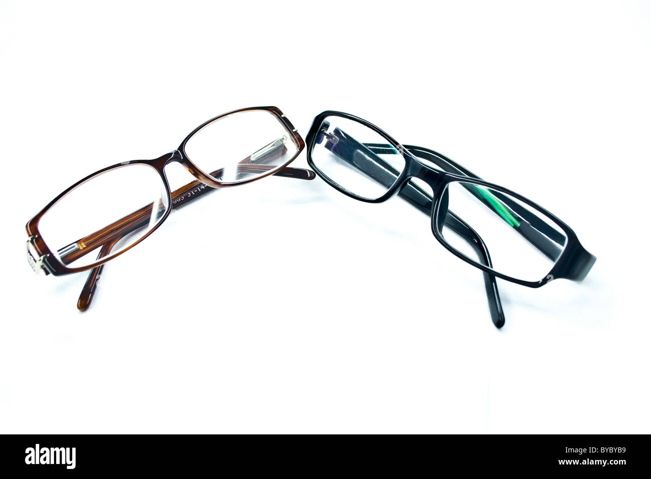 pair of glasses on a white background Stock Photo Alamy