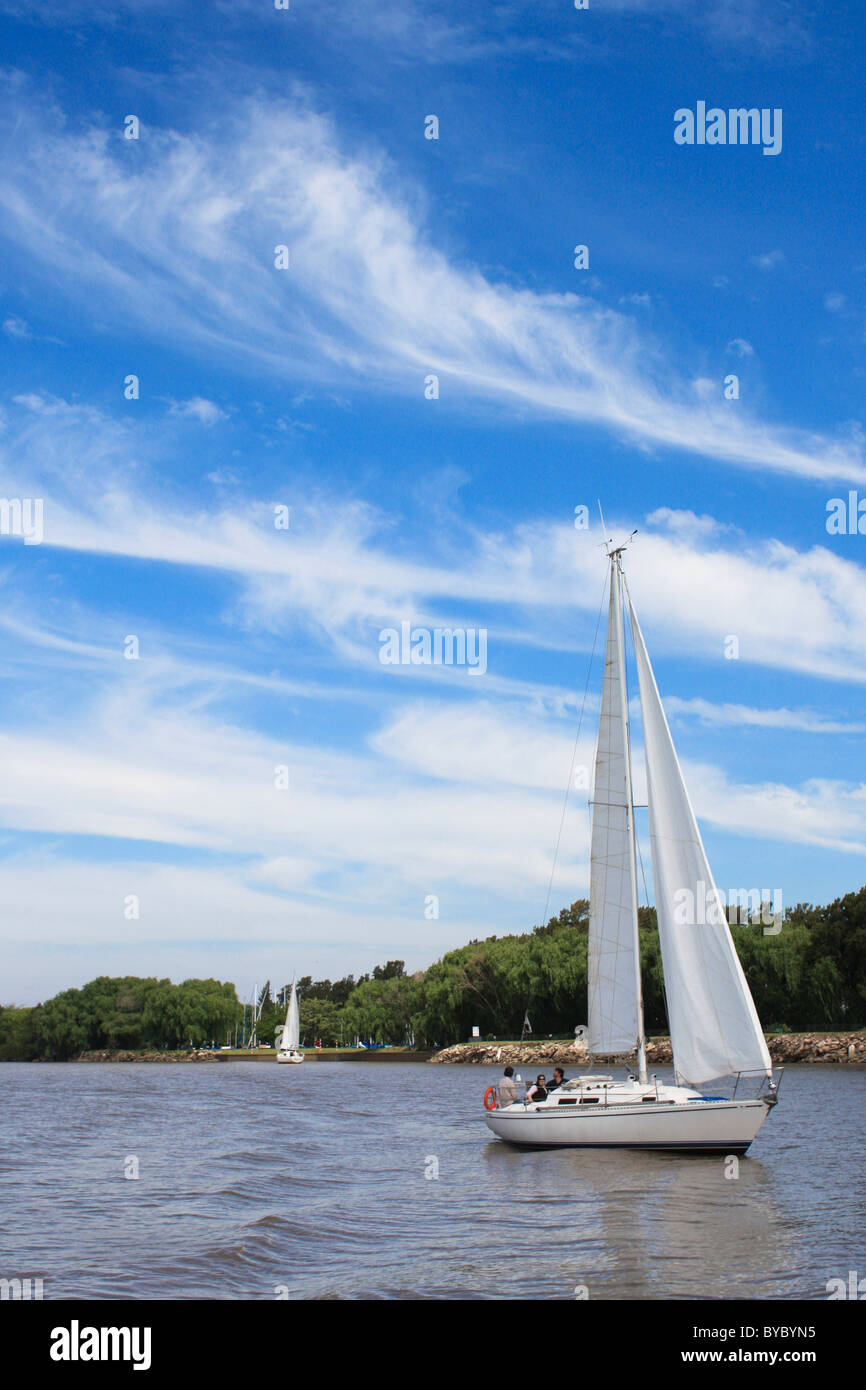 Sail boat, Tigre Delta, Buenos Aires, Argentina Stock Photo Alamy