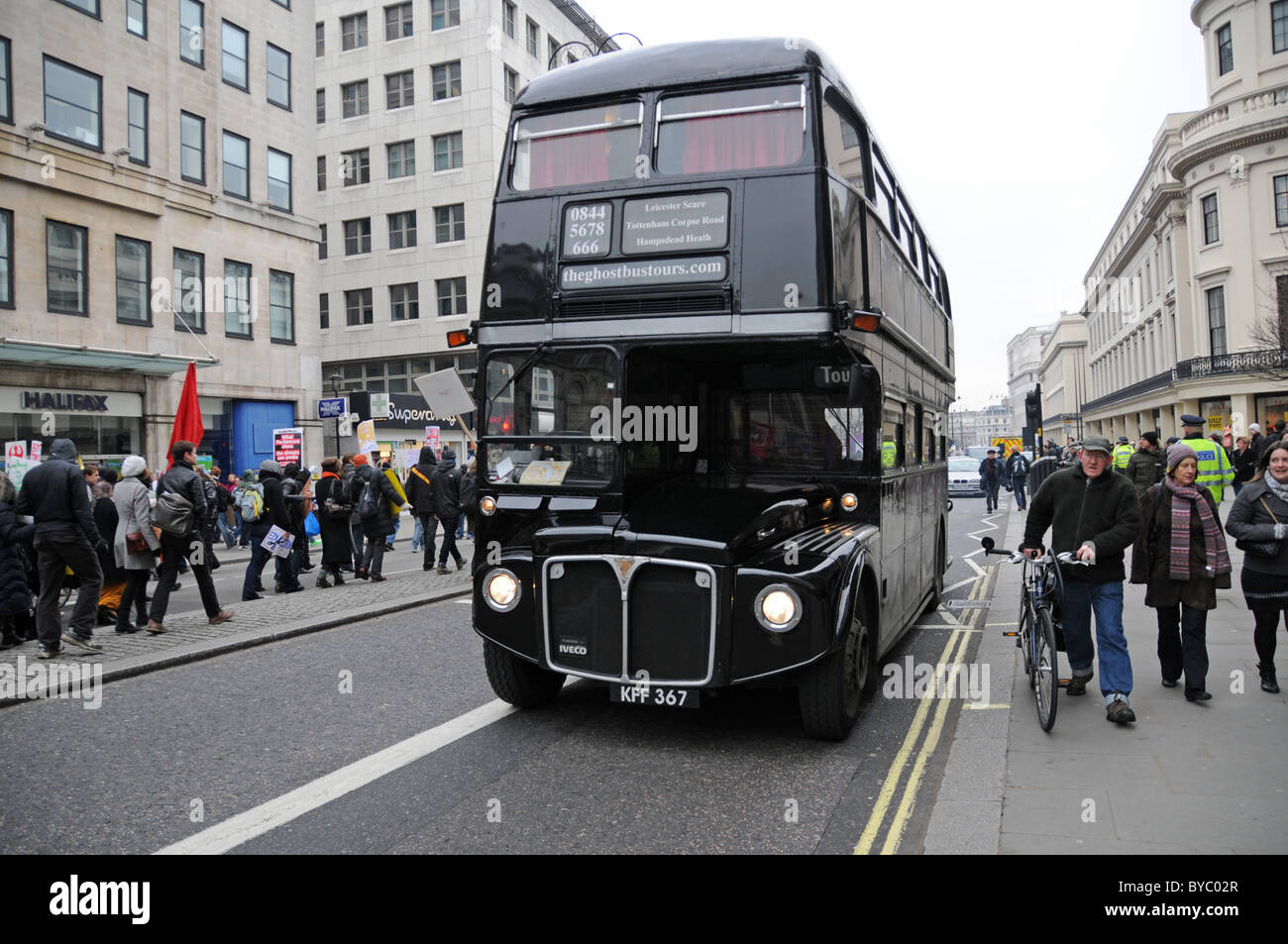 London Routemaster Bus black tour bus Stock Photo Alamy