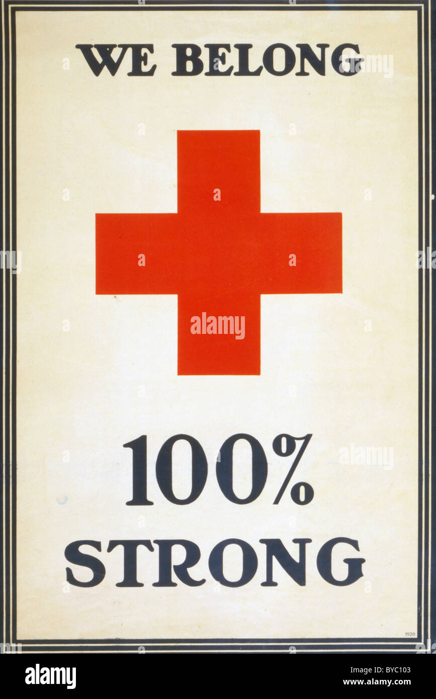 We belong 100% strong ww1 poster Stock Photo