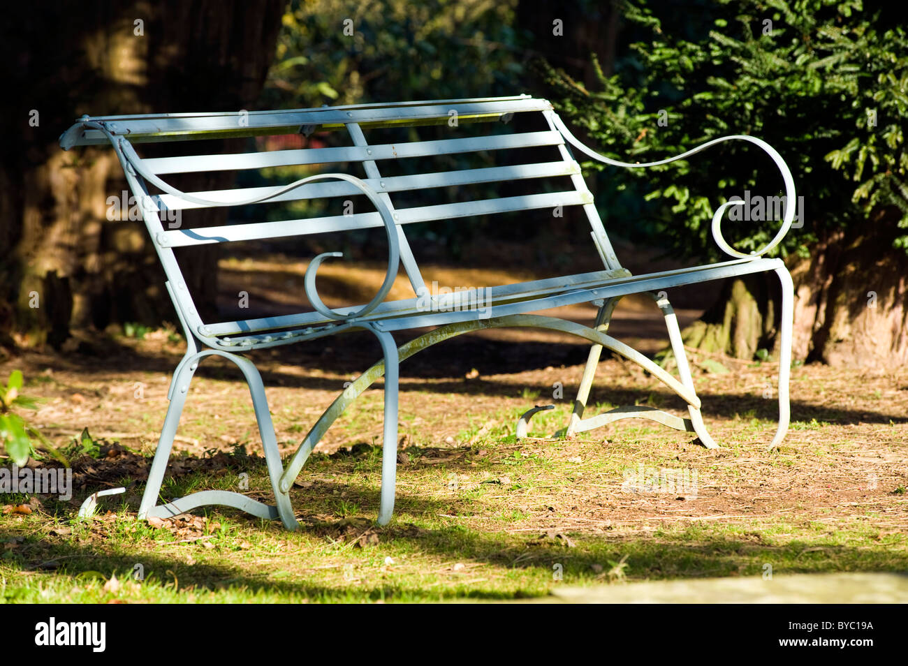 Garden bench, seat. UK Stock Photo Alamy
