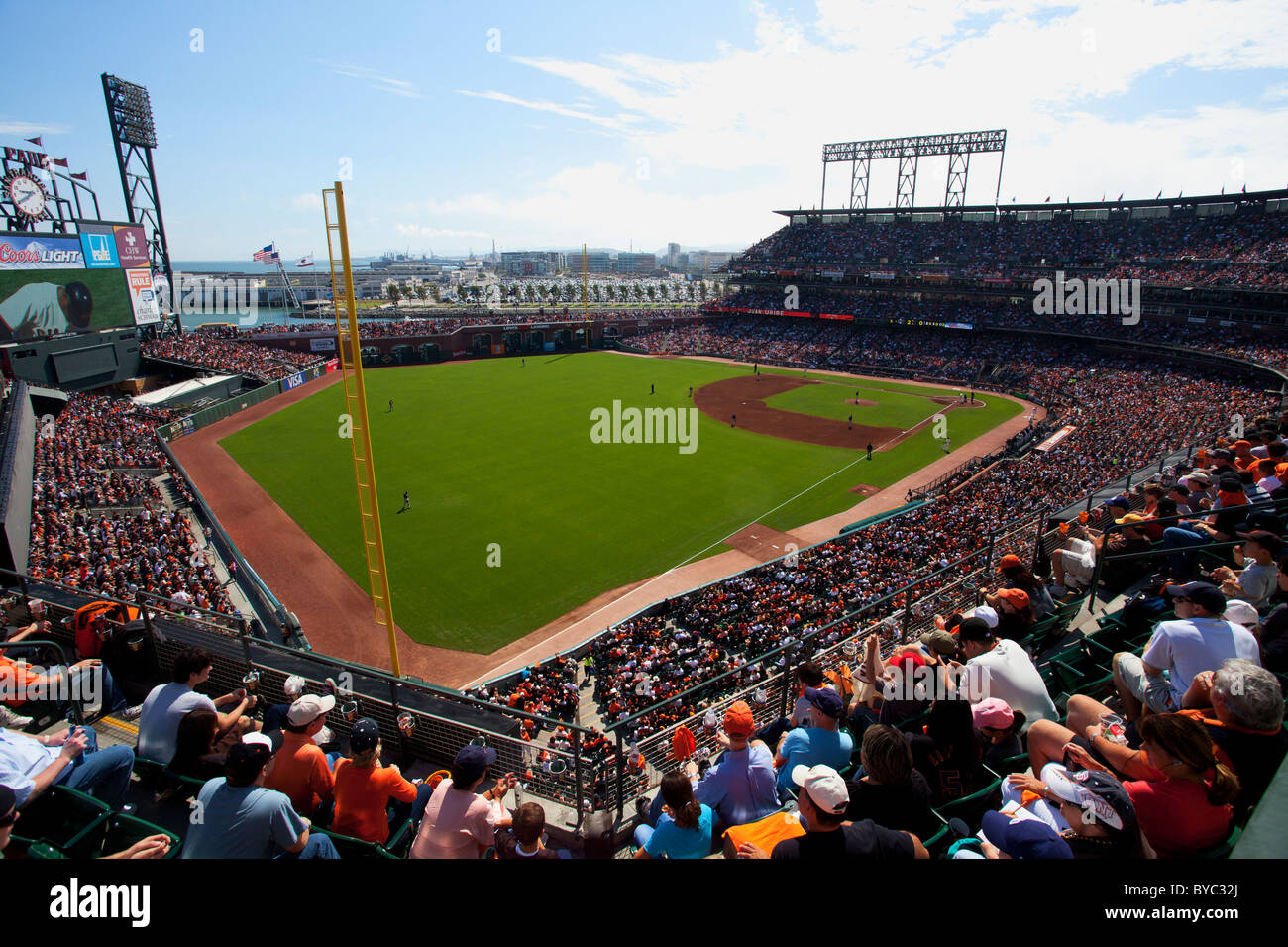 AT&T Park, San Francisco Giants game, San Francisco, CA. Stock Photo