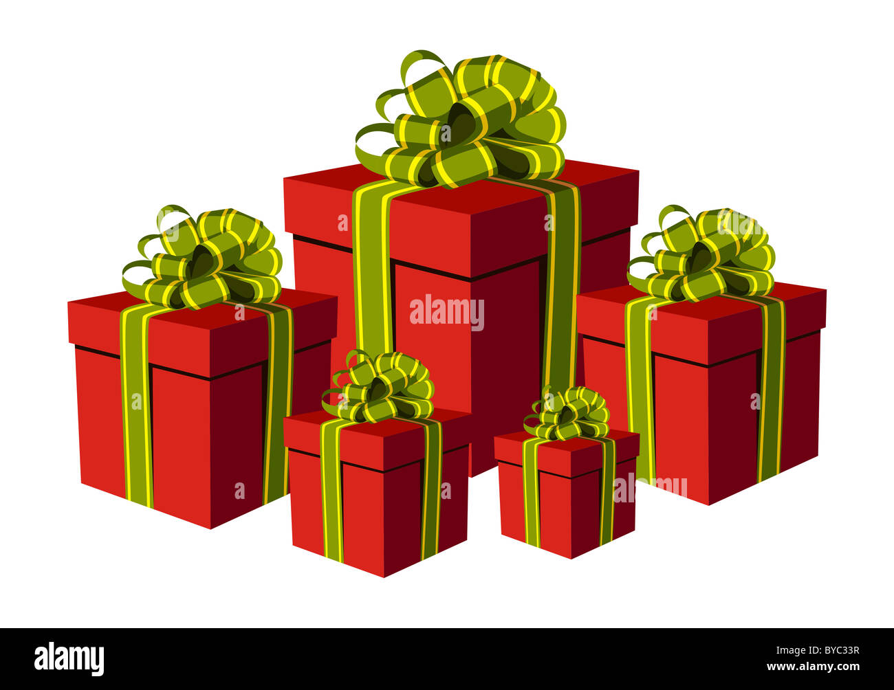 Illustration of beautiful gift boxes. White background. Vector ...