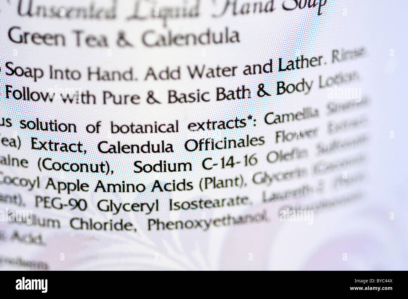 hand soap ingredients