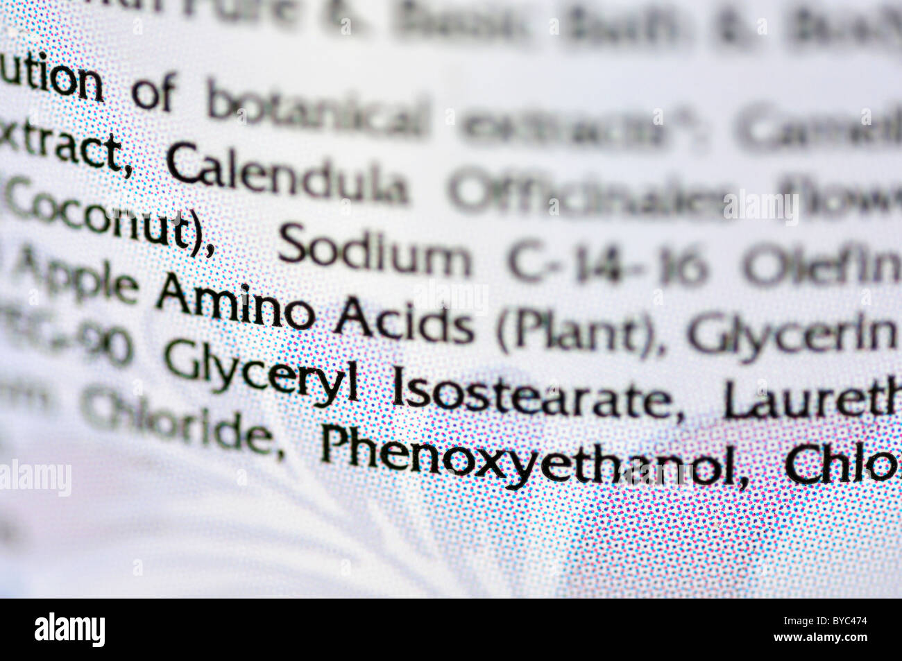 Ingredients list on hand soap hires stock photography and images Alamy