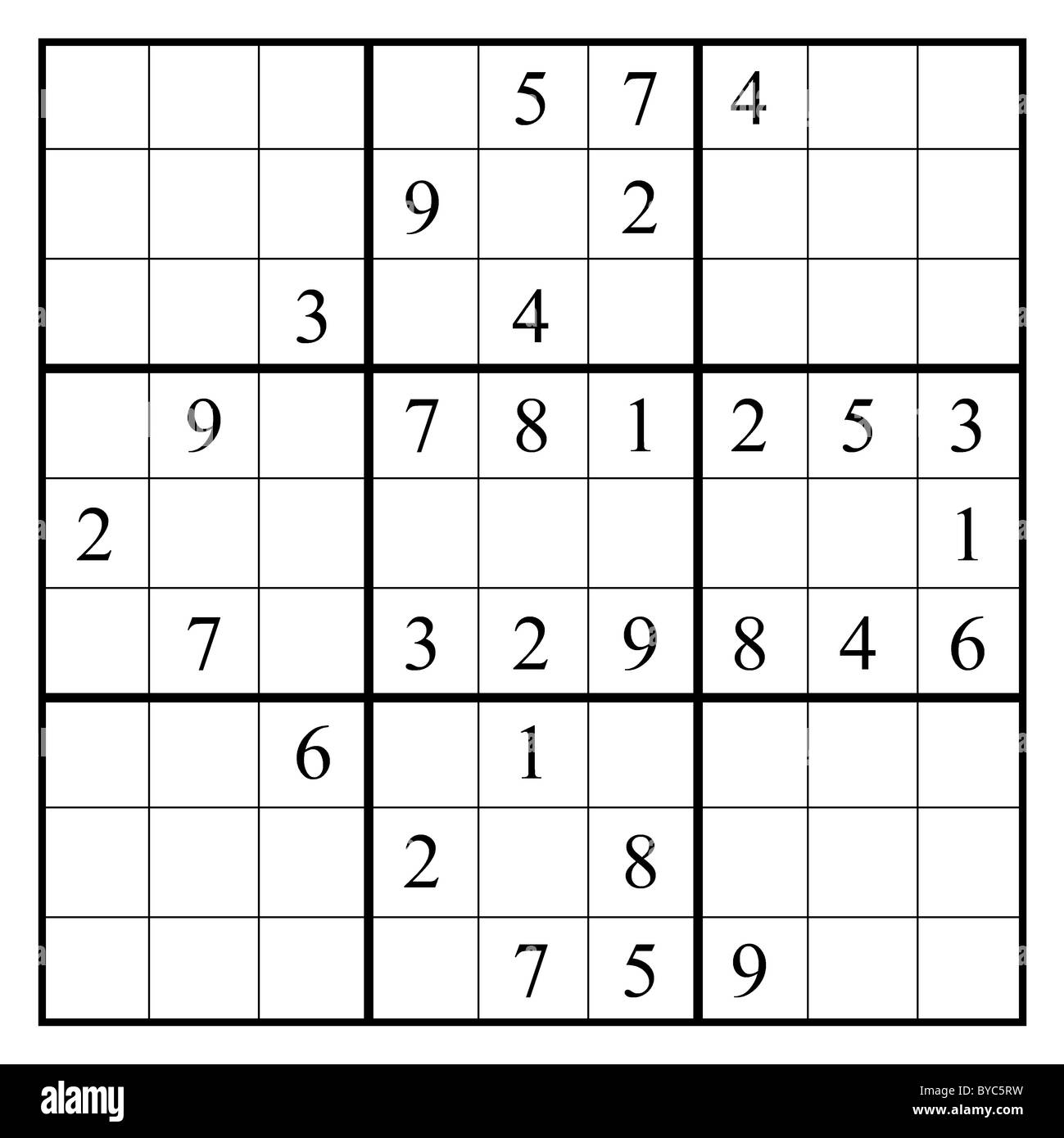 sudoku illustration black and white stock photos images alamy