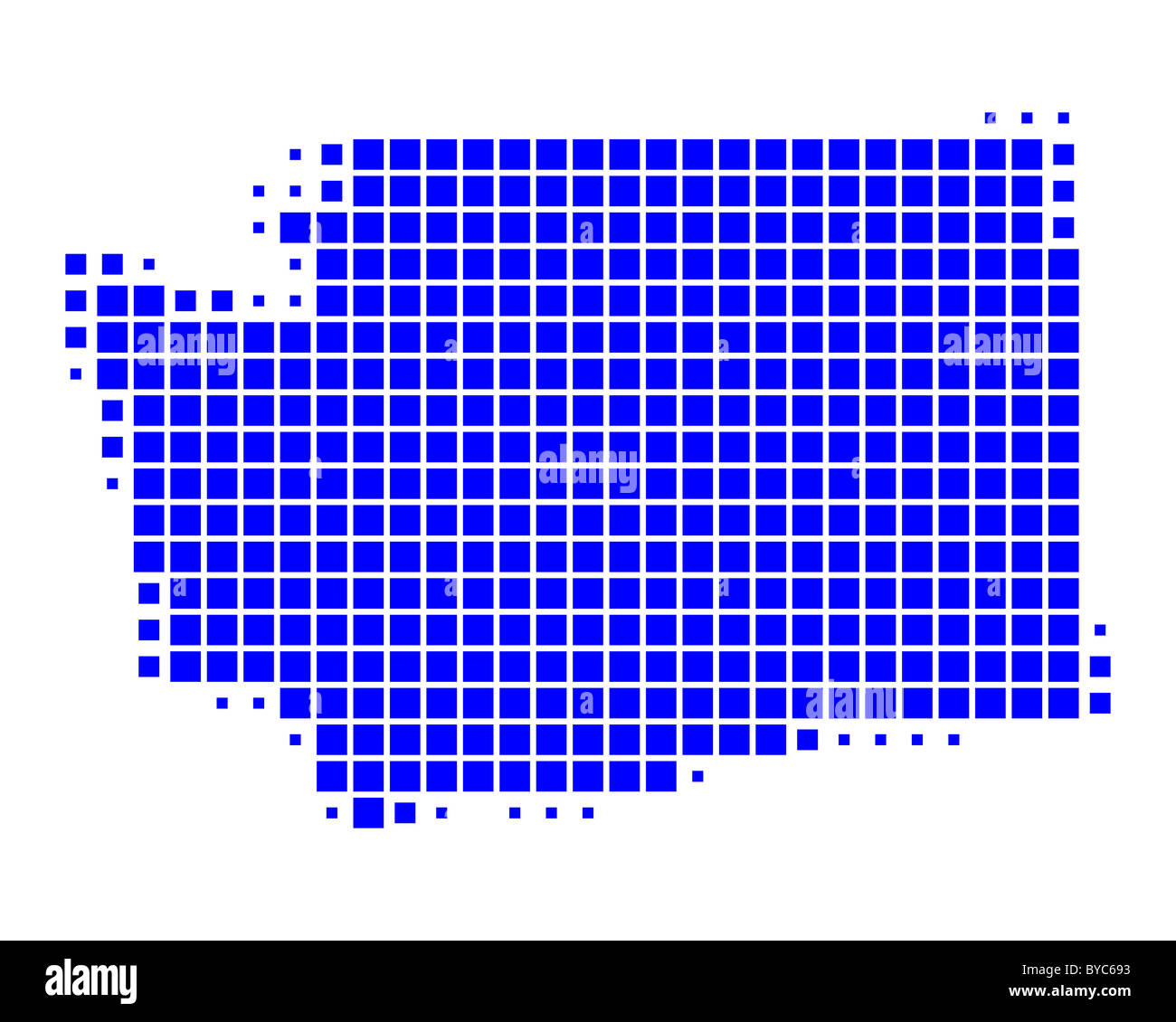 Map of Washington Stock Photo - Alamy