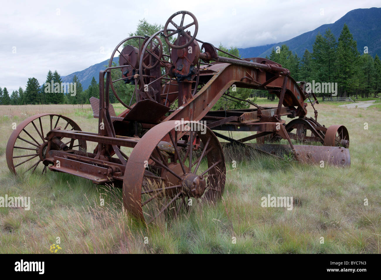  Old  road grader  Stock Photo Alamy