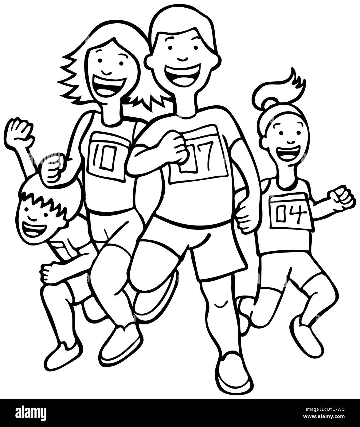 race start line clipart black