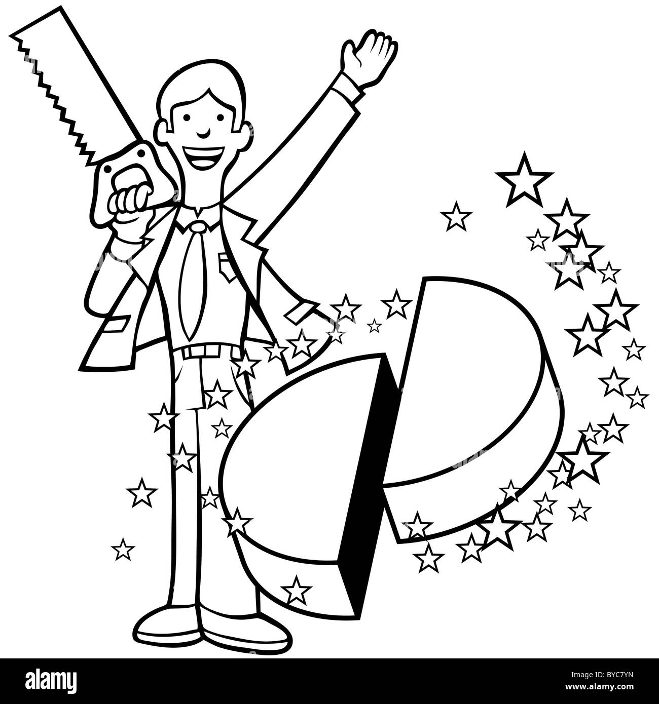 Sawing in half trick magic Cut Out Stock Images & Pictures Alamy