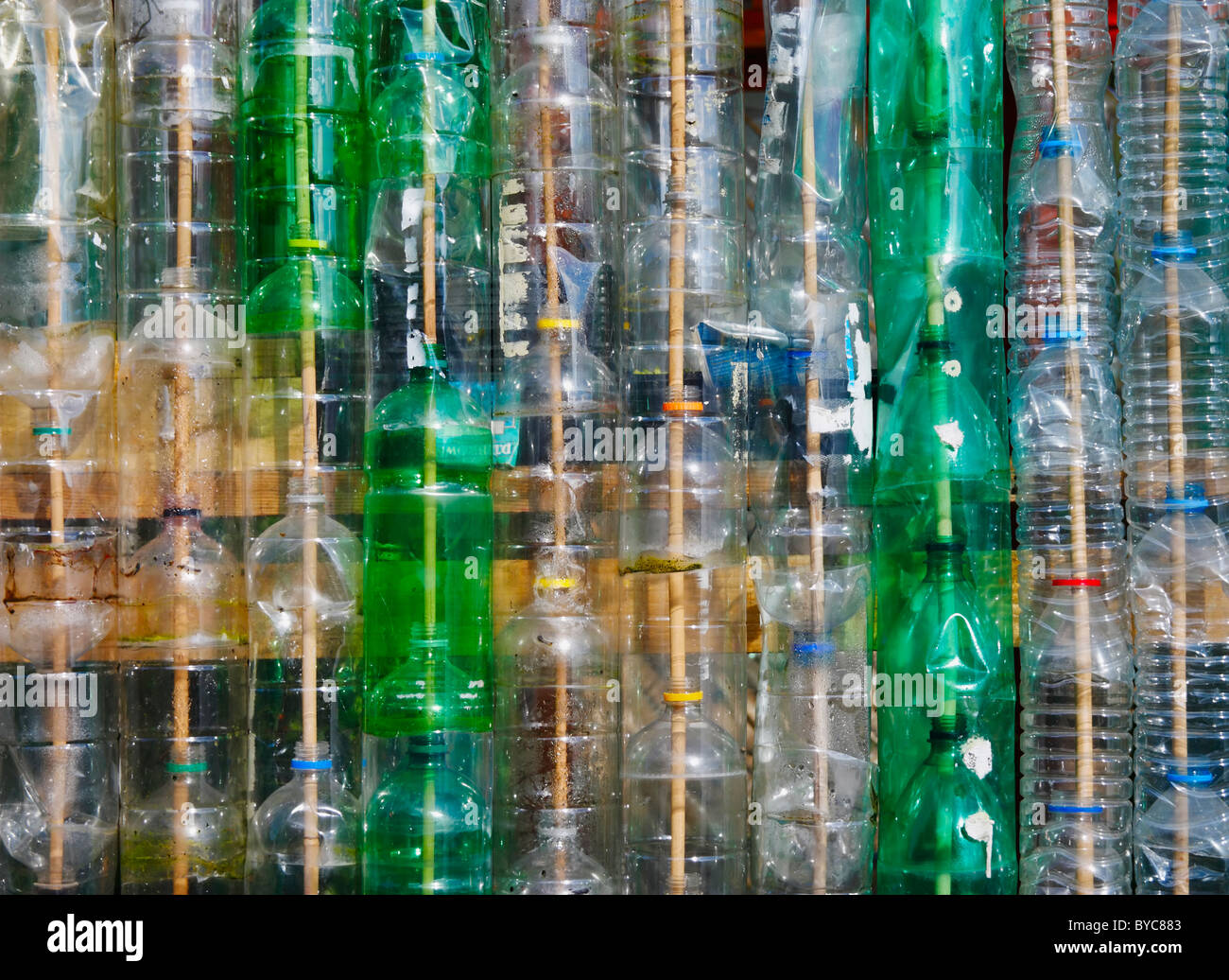 Greenhouse made from plastic bottles Stock Photo Alamy