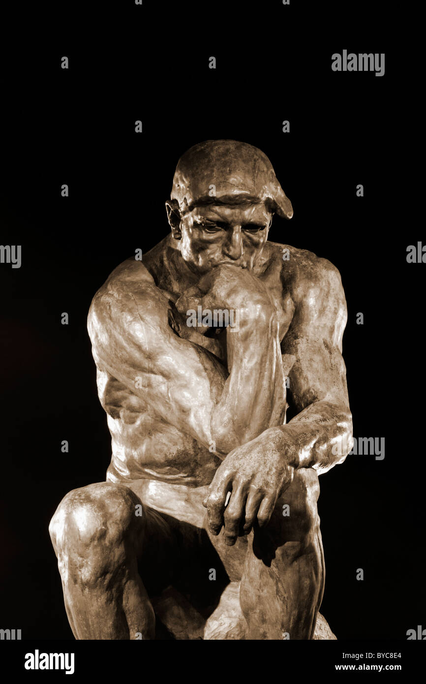 The Thinker. Original bronze sculpture by Stock Photo