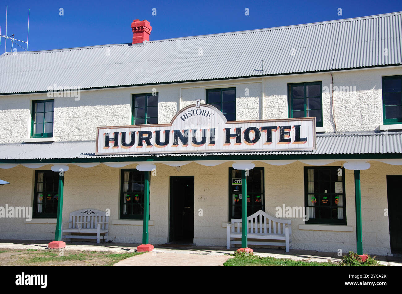 Historic Hurunui Hotel, Karaka Road, Hurunui, North Canterbury, Canterbury Region, South Island, New Zealand Stock Photo