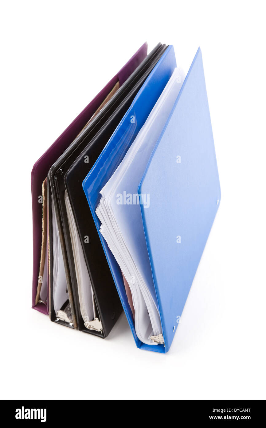file folders, Ring Binder, with white background Stock Photo Alamy