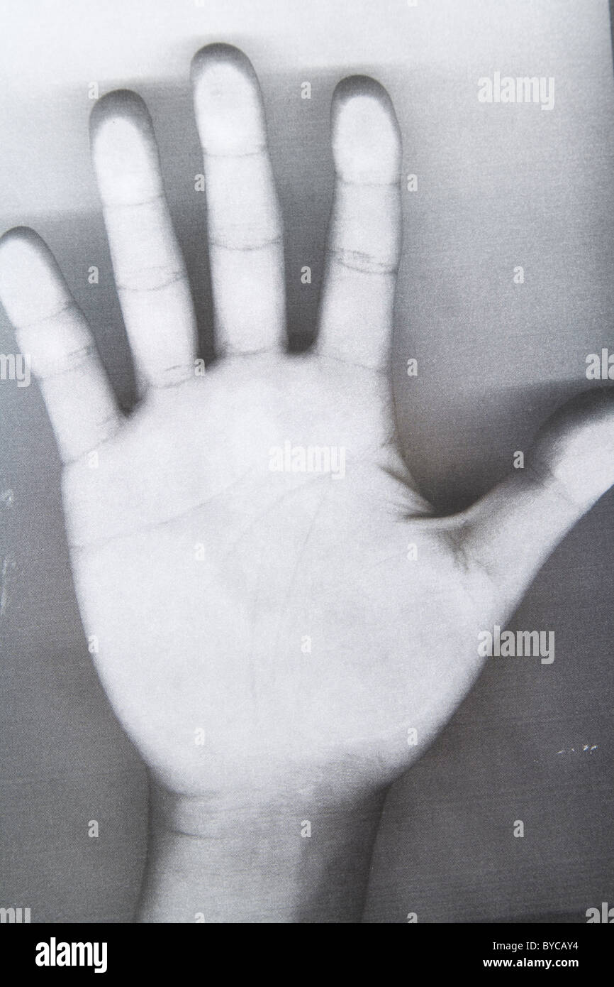 Black and white Photocopy of hand Stock Photo Alamy