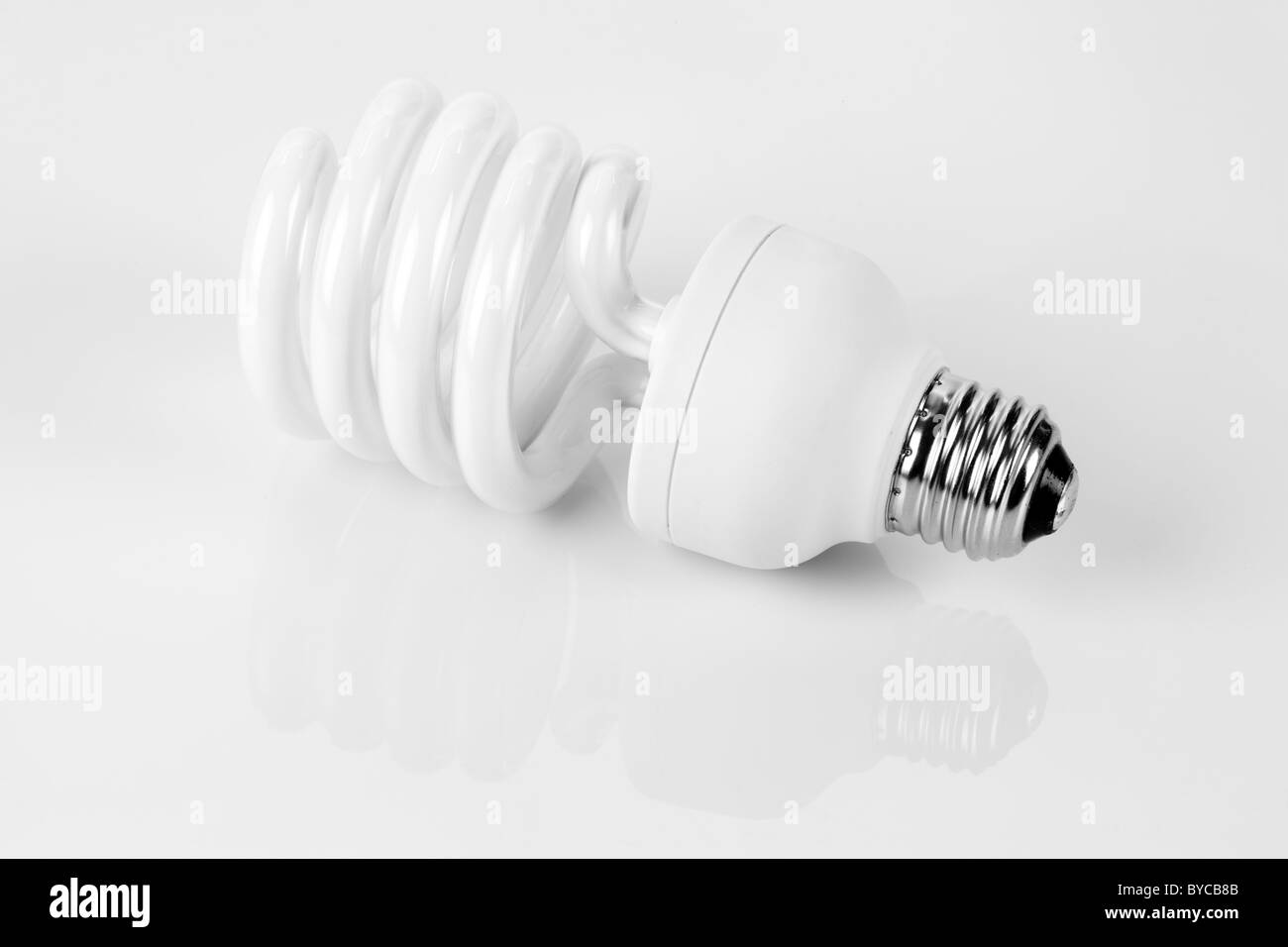 Compact Fluorescent Lightbulb clsoe up Stock Photo