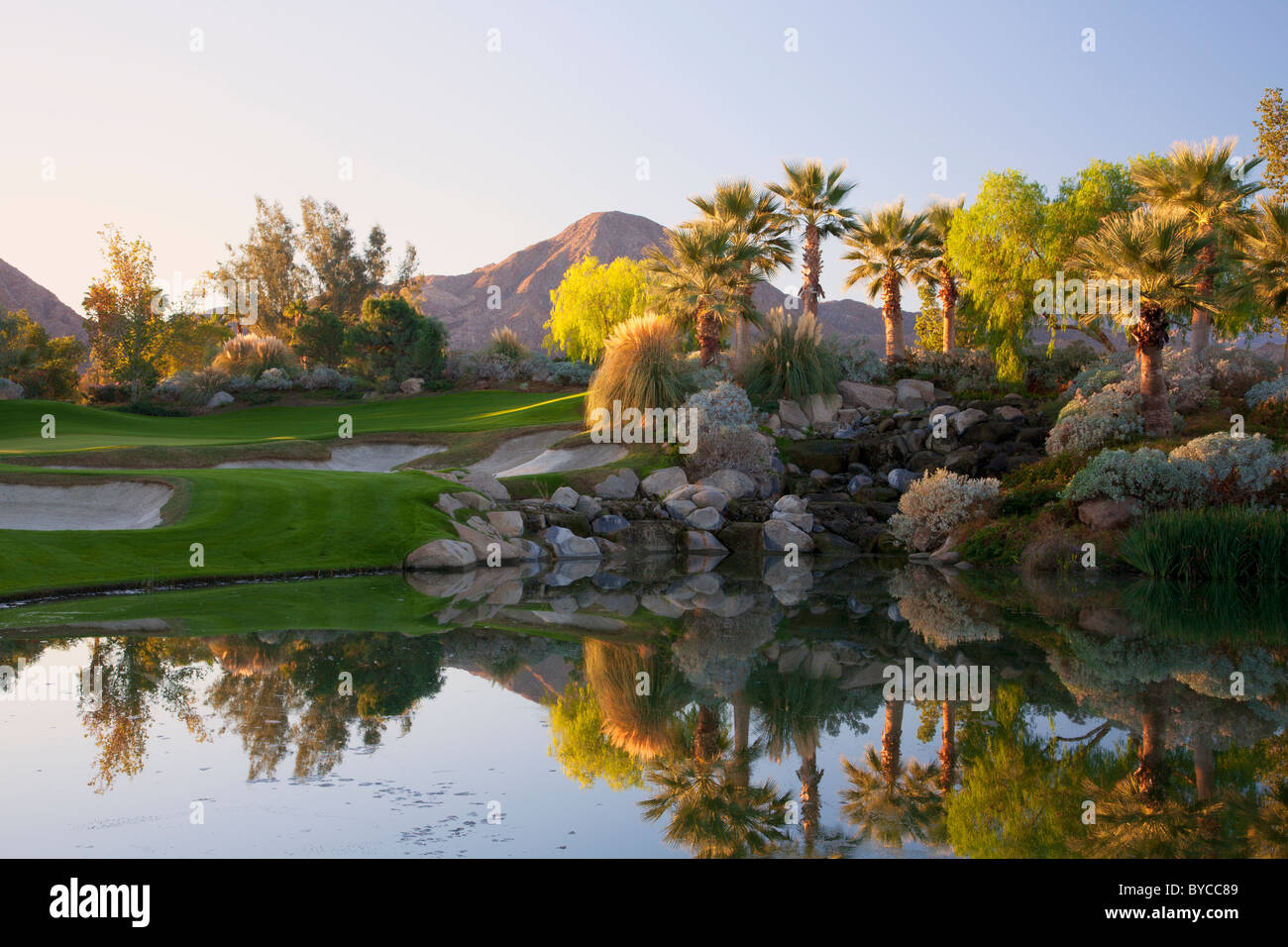 Indian Wells Golf Resort and Hyatt Grand Champions Resort, Villas and Spa, Indian Wells, CA Stock Photo