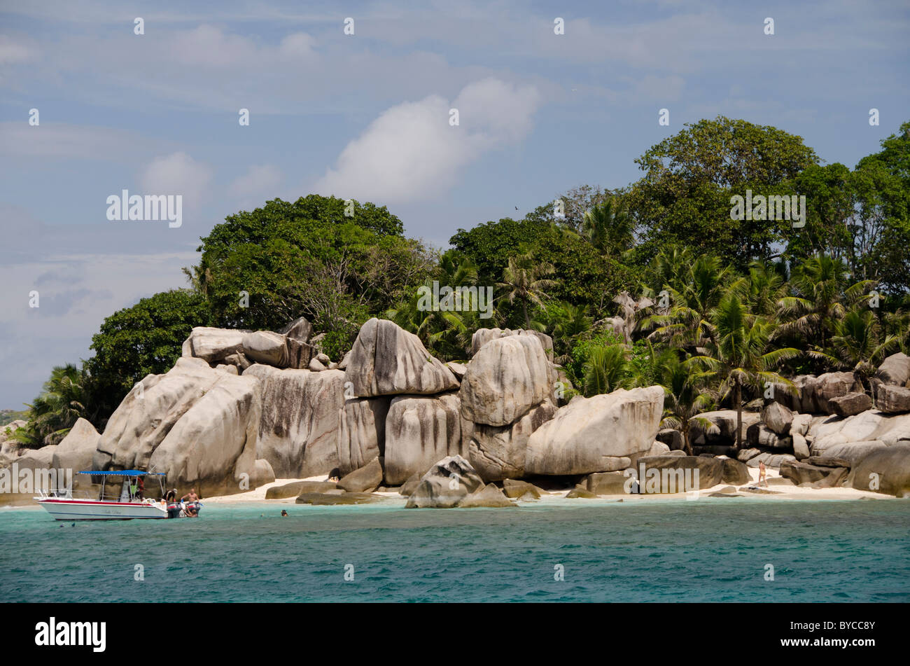 Indian Ocean, Seychelles, Coco Island. Snorkeling along the coast of