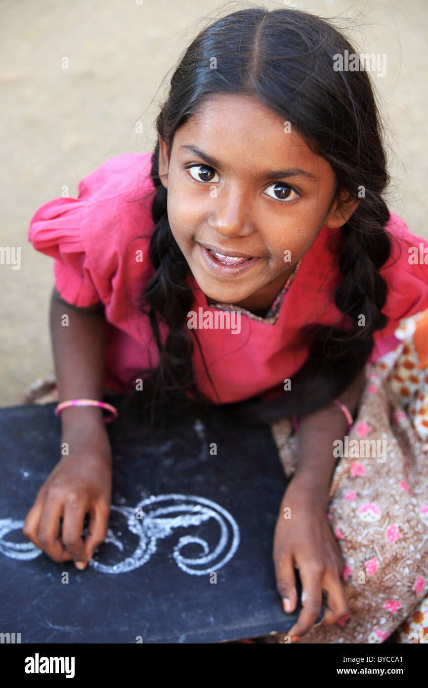 girl at school Andhra Pradesh South India Stock Photo - Alamy