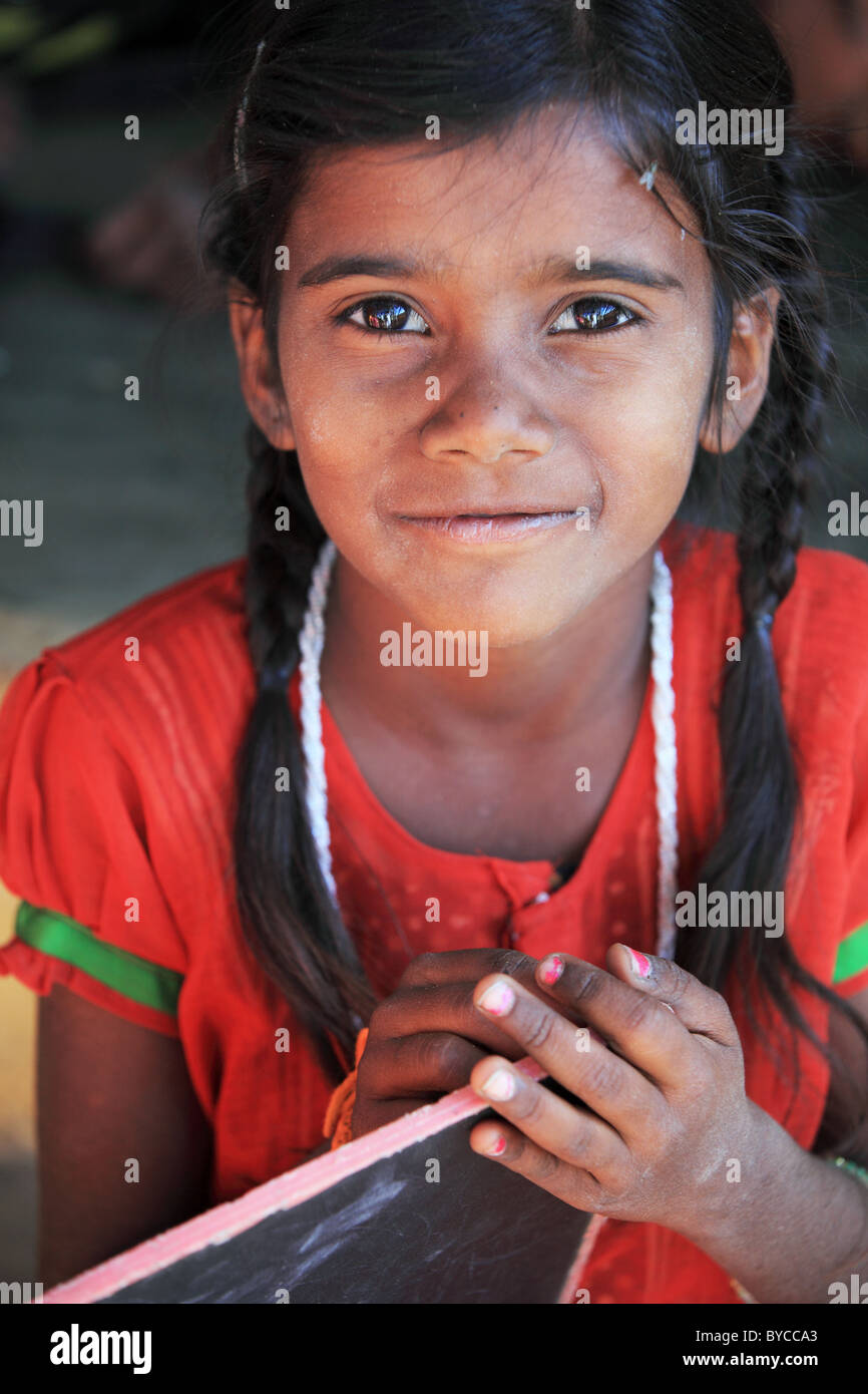 girl at school Andhra Pradesh South India Stock Photo - Alamy