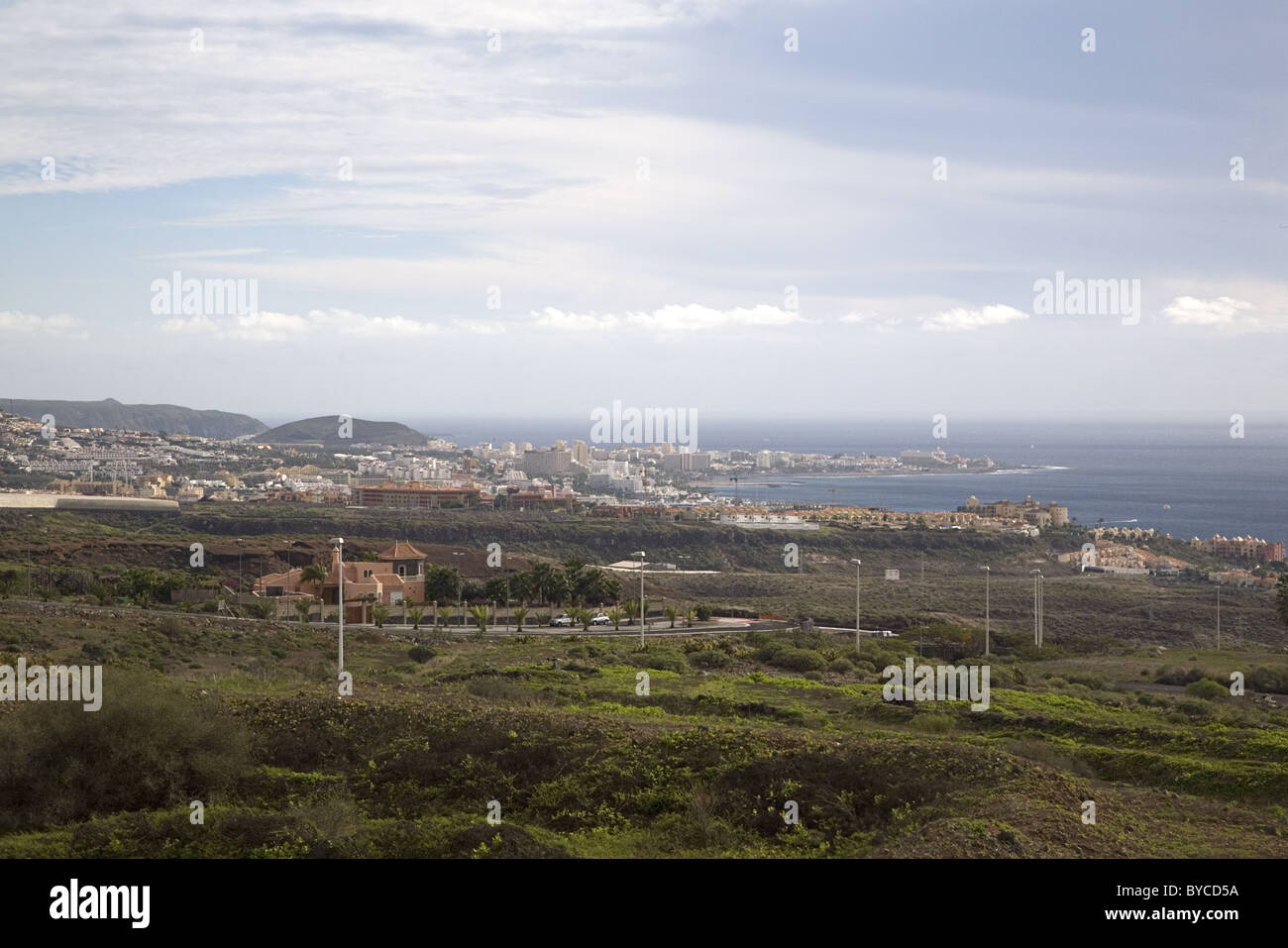 View on Playa de las Americas, Tenerife, Canary Islands, Spain Stock Photo